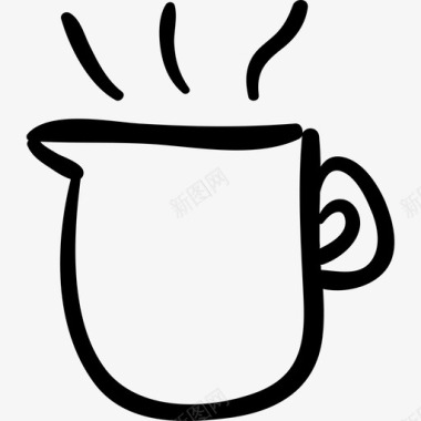 咖啡杯轮廓食物我的咖啡图标图标