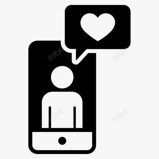 社交媒体反应爱情视频图标svg_新图网 https://ixintu.com 在线 数字互动 爱情 社交媒体反应 聊天 视频