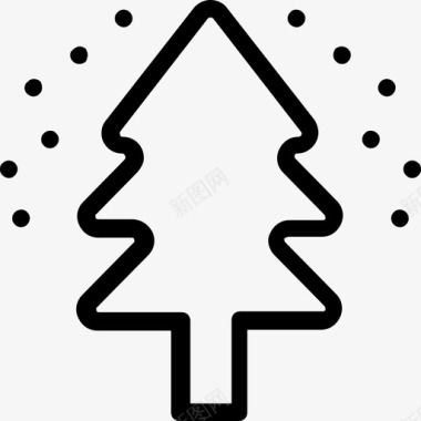 松树圣诞树冷杉树图标图标