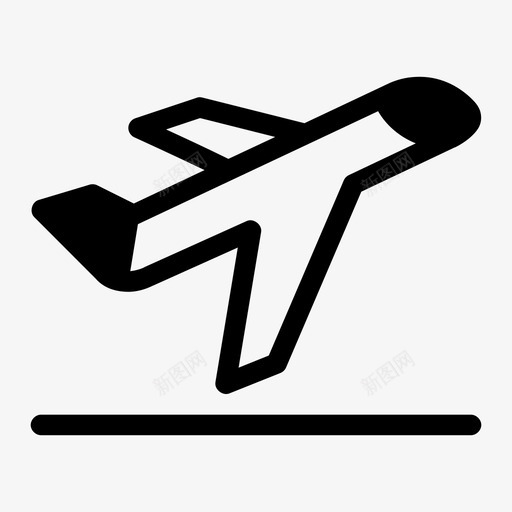 起飞飞机飞行图标svg_新图网 https://ixintu.com 旅行 起飞 运输 飞机 飞行