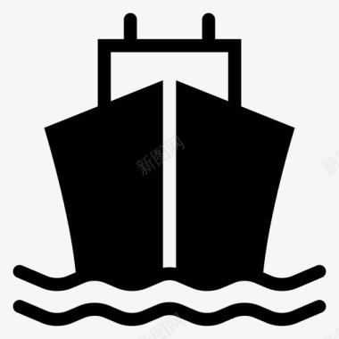船邮轮交货图标图标