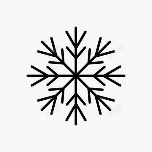 雪气候季节图标svg_新图网 https://ixintu.com 冬季 天气 天气卷1 季节 气候 雪 雪花
