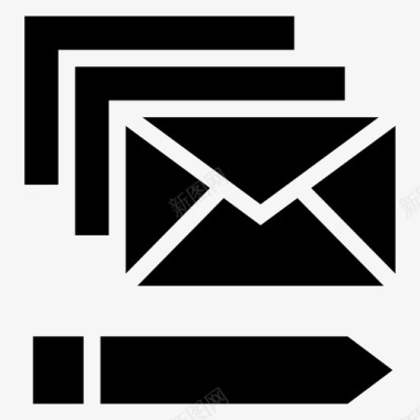 电子邮件编辑信封图标图标