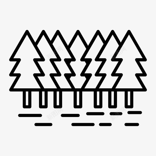 森林森林标志自然图标svg_新图网 https://ixintu.com 户外 旅游和设施 树木 森林 森林标志 自然