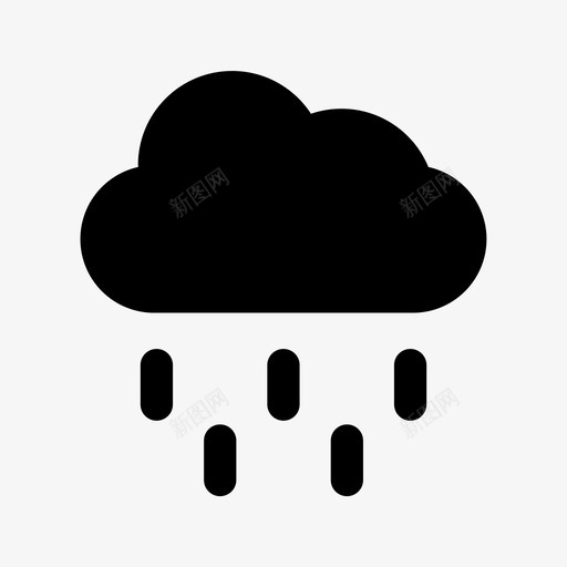 雨云多云图标svg_新图网 https://ixintu.com 云 多云 天气 雨