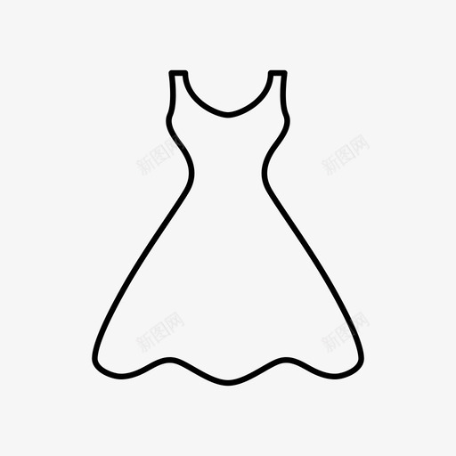 礼服衣服女士图标svg_新图网 https://ixintu.com 女士 婚纱 派对 礼服 衣服 连体衣