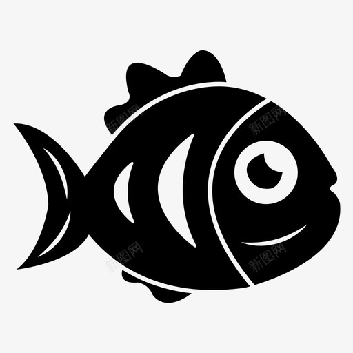 鱼动物海图标svg_新图网 https://ixintu.com 动物 海 鱼