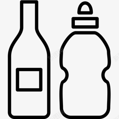酱汁瓶调味品食物概要图标图标