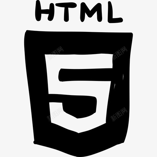 HTML5徽标手绘web应用程序图标svg_新图网 https://ixintu.com HTML5徽标 手绘web应用程序
