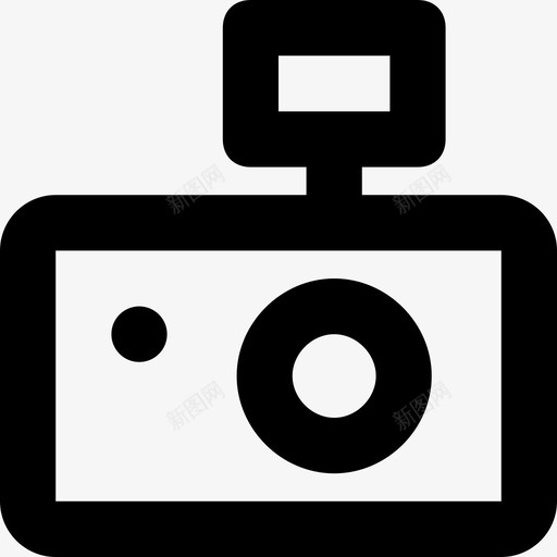 闪光灯相机照相摄影图标svg_新图网 https://ixintu.com 摄影 照相 科技线图标 闪光灯相机