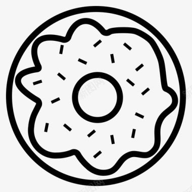 蘸甜甜圈面包店甜甜圈糖霜图标图标