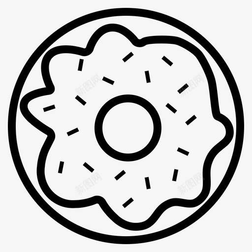 蘸甜甜圈面包店甜甜圈糖霜图标svg_新图网 https://ixintu.com 甜甜圈 甜甜圈糖霜 糕点 蘸甜甜圈 面包店