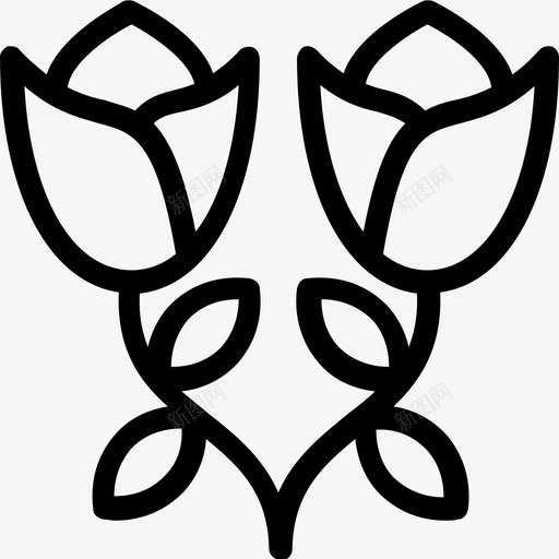 玫瑰花朵红玫瑰图标svg_新图网 https://ixintu.com 爱情和婚礼系列图标 玫瑰 玫瑰花蕾 红玫瑰 花朵
