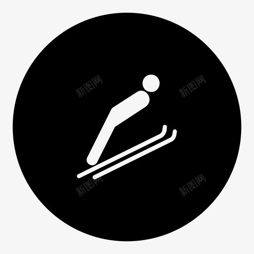 滑雪运动图标svg_新图网 https://ixintu.com 滑雪 运动