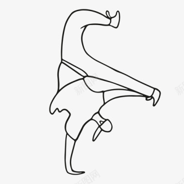 霹雳舞涂鸦嘻哈图标图标