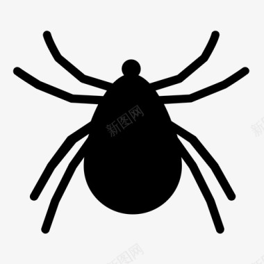 蜱虫螨寄生虫图标图标