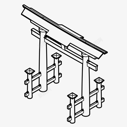 东丽入口大门图标svg_新图网 https://ixintu.com 东丽 入口 大门 日本细木工 神社 神道门