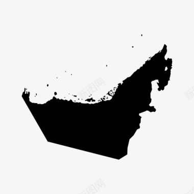 阿拉伯联合酋长国地图国家图标图标