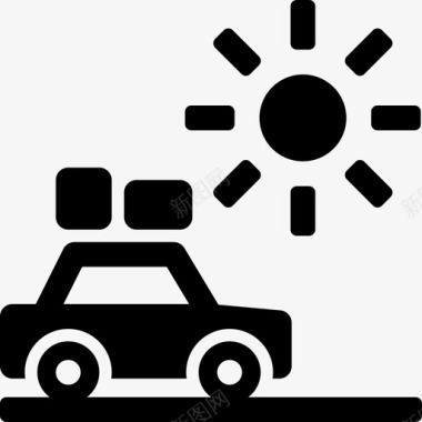 汽车驾驶公路旅行图标图标
