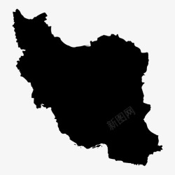德黑兰伊朗地图亚洲东部图标高清图片