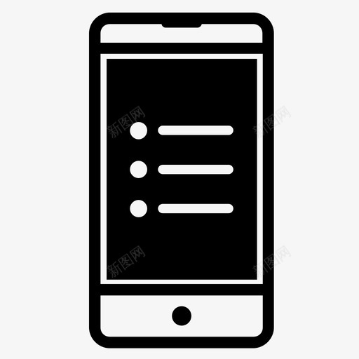 智能手机任务项目符号列表通知图标svg_新图网 https://ixintu.com 智能手机任务 智能手机实心 组织 通知 项目符号列表