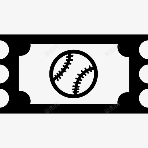 棒球票比赛运动图标svg_新图网 https://ixintu.com 棒球票 比赛 运动