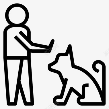 训练狗停下来教图标图标