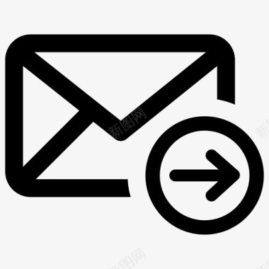 转发邮件向右箭头电子邮件图标图标