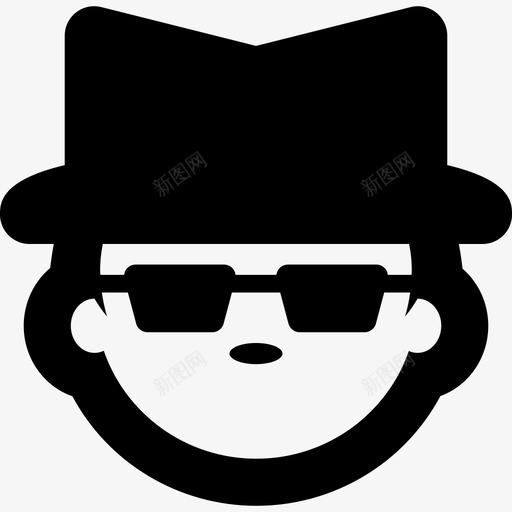 戴着帽子和太阳镜的人人人的象形图图标svg_新图网 https://ixintu.com 人 人的象形图 戴着帽子和太阳镜的人