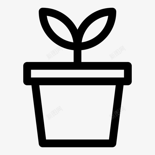 室内植物盆栽植物纯线条图标svg_新图网 https://ixintu.com 室内植物 盆栽植物 纯线条