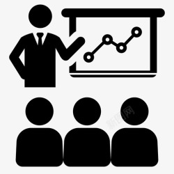 洽谈标识演讲商务会议商务洽谈图标高清图片