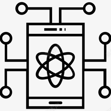 数据科学电子网络图标图标