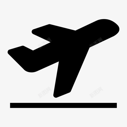 起飞飞机飞行图标svg_新图网 https://ixintu.com 旅行 起飞 运输 飞机 飞行