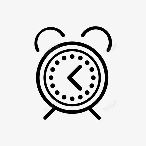 闹钟时间计时器图标svg_新图网 https://ixintu.com 日常活动 时间 计时器 闹钟
