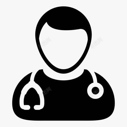 医生医疗保健医疗图标svg_新图网 https://ixintu.com 医学 医生 医疗 医疗保健 听诊器 听诊器向量图标 护士