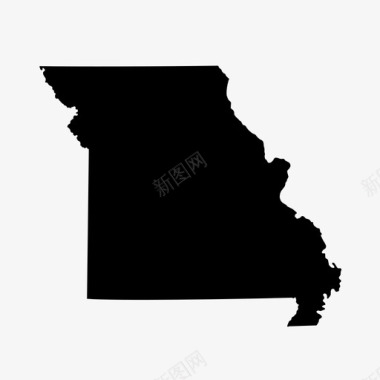 密苏里州地图美国图标图标