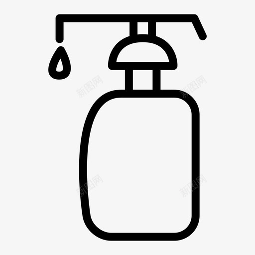 皂液器沙龙风格图标svg_新图网 https://ixintu.com 沙龙 皂液器 风格