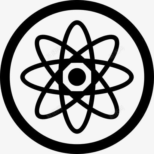 原子分子核图标svg_新图网 https://ixintu.com 分子 医院 原子 核 科学