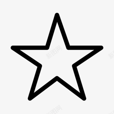 星星喜欢基本轮廓图标图标