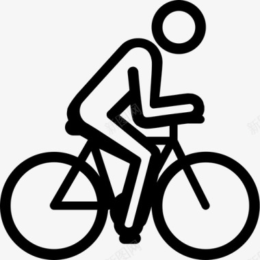 骑自行车锻炼身体图标图标