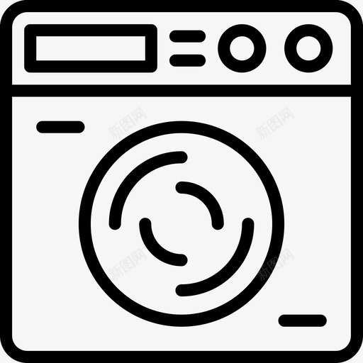 洗衣机随身物品家具图标svg_新图网 https://ixintu.com smashicons家庭2概述 家具 家用 洗衣机 随身物品