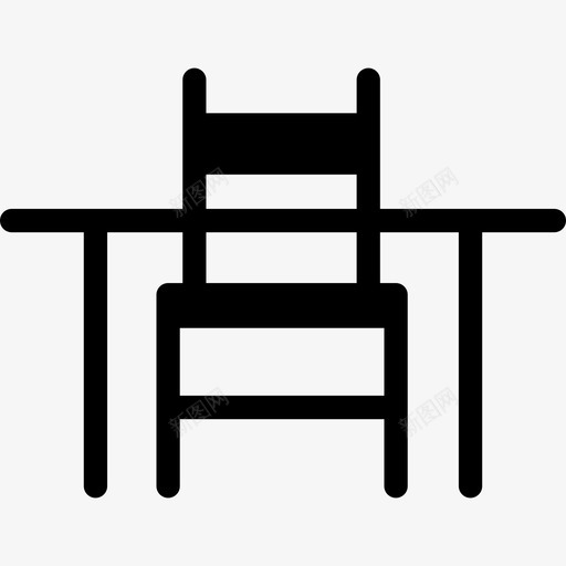 书桌餐厅家具图标svg_新图网 https://ixintu.com 书桌 单人房 家具 房间 餐厅