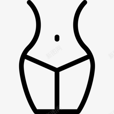 腰围活跃女性健身图标图标