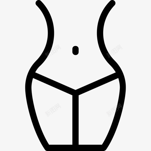 腰围活跃女性健身图标svg_新图网 https://ixintu.com 健身 医学线条图标 活跃女性 纤细腰围 腰围