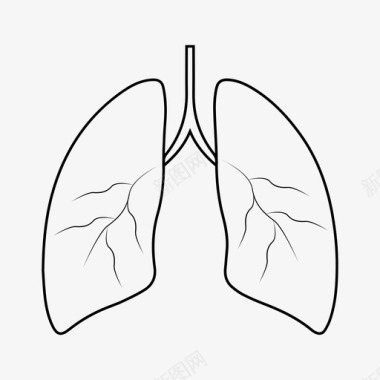 肺空气呼吸图标图标