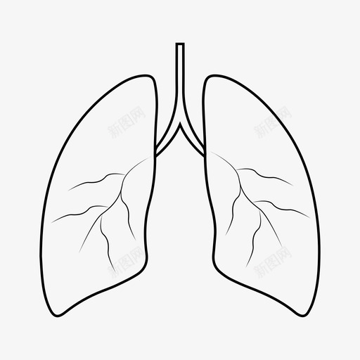 肺空气呼吸图标svg_新图网 https://ixintu.com 呼吸 空气 肺