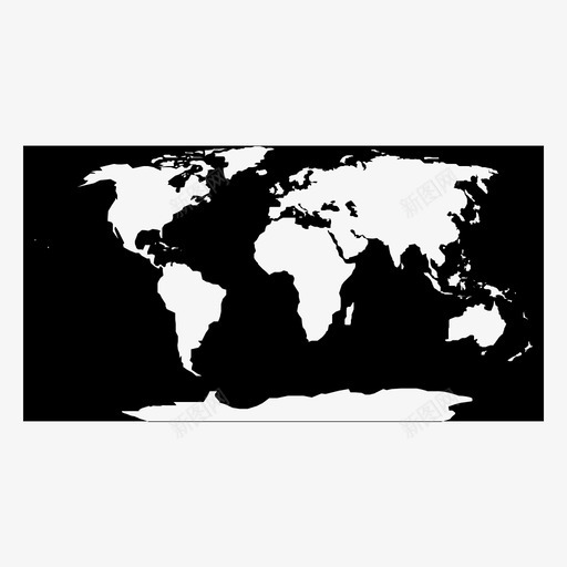世界地图黑白地球地图图标svg_新图网 https://ixintu.com 世界地图 世界地图黑白 地图 地球 领土