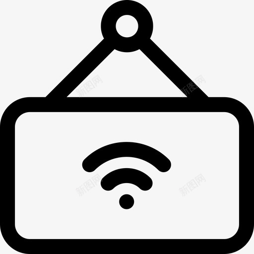 标志连接悬挂图标svg_新图网 https://ixintu.com wifi 互联网 信号 办公文件 悬挂 标志 连接