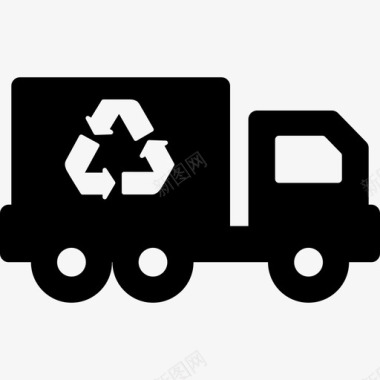 回收卡车运输工业图标图标