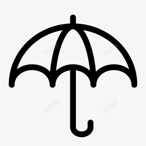 伞保险打开图标svg_新图网 https://ixintu.com 下雨 伞 保护 保险 打开